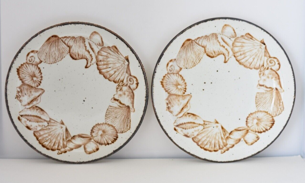 MCM STONEHENGE Midwinter Seascape 7" Wedgewood Dessert Bread Stoneware Plate Set
